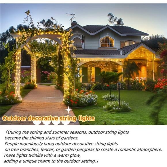 168FT 600 LED Christmas Lights Outdoor Waterproof 8 Modes Indoor Christmas - Picture 2 of 7